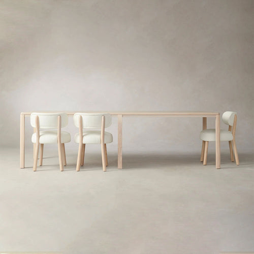Table de salle à manger rectangulaire en bois de frêne Ford, style Parsons moderne et rustique