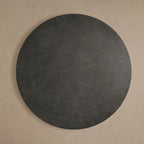 Plateau rond en marbre Finnley avec socle en bois