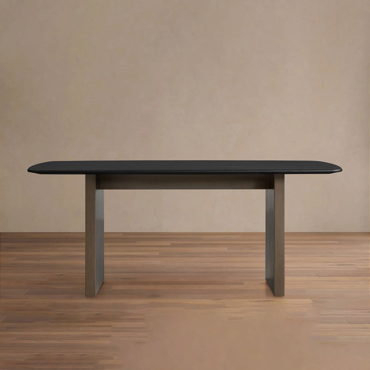 Saint Germain Rectangle Wood Dining Table with Solid Oak Top Wood Clement Base