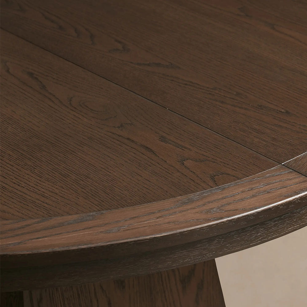 Leighton Extension Dining Table Wood Round Rural Dining Table with Leaves