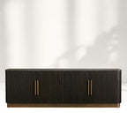 Finnley Marble Stone Top Buffet Sideboards Wood Living Room Media TV Stand Cabinet Television Storage Side Unit