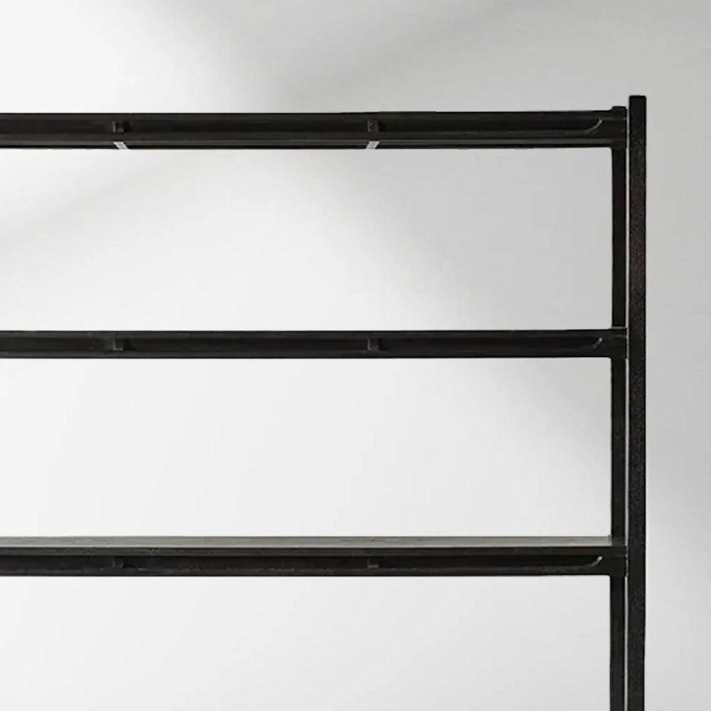 Brock Offenes Bücherregal, Mid-Century-Bücherregal aus Holz, Wohnzimmer-Ausstellungsregal mit Schublade