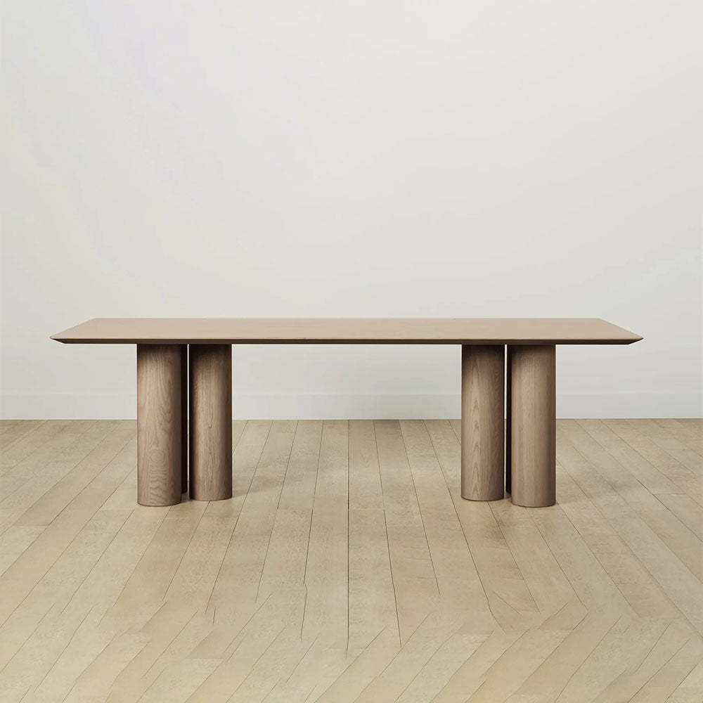 Table de salle à manger rectangulaire Rinde en bois de frêne avec pieds colonnaires