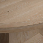 Leighton Extension Dining Table Wood Round Rural Dining Table with Leaves