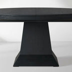 Leighton Extension Dining Table Wood Round Rural Dining Table with Leaves